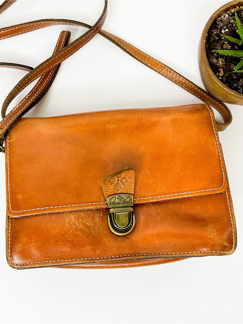 PATRICIA NASH Leather Crossbody Bag with Signature Hardware